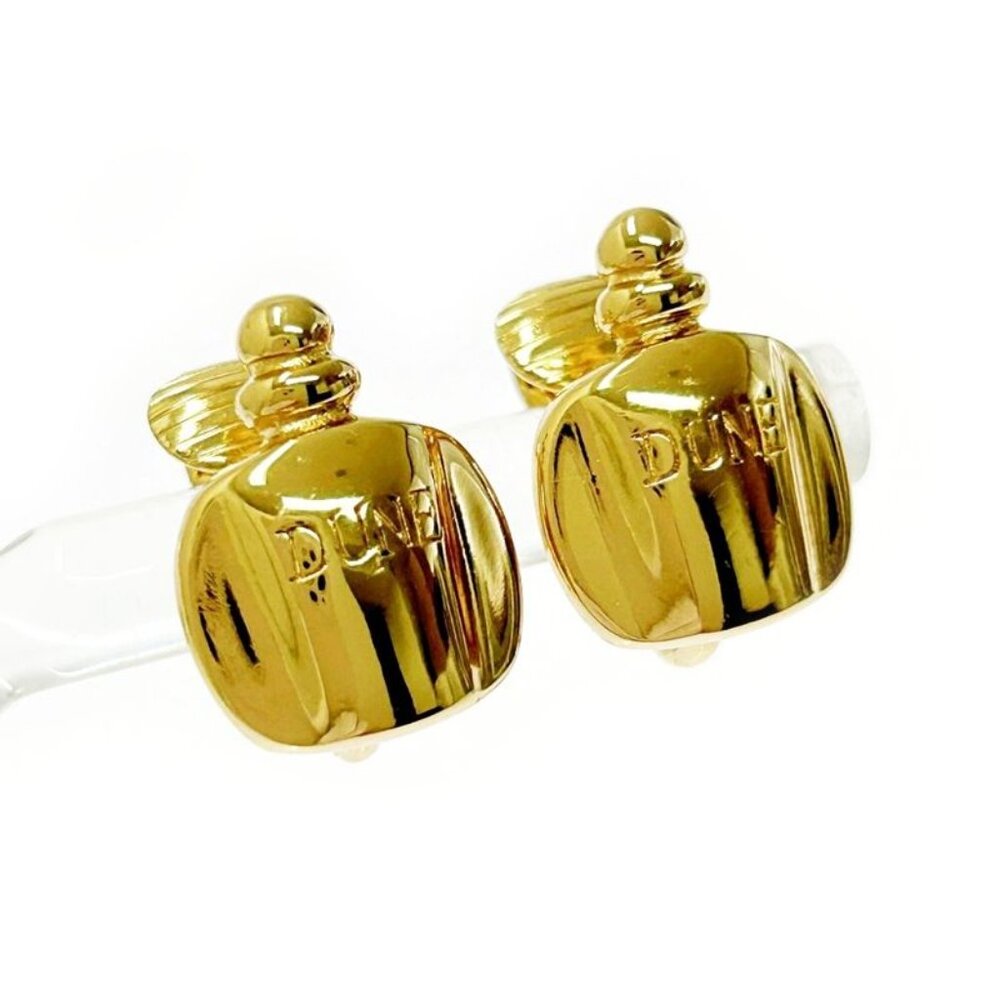 Christian Dior GP Dune Perfume Bottle Earrings Gold Earrings - Picture 3 of 7